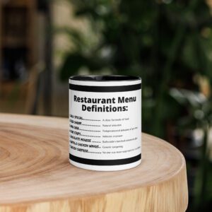 Menu Mug with Color Inside
