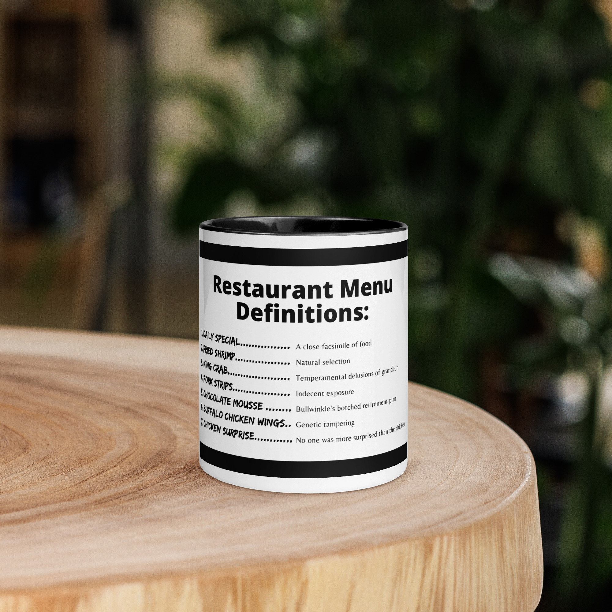 Menu Mug with Color Inside